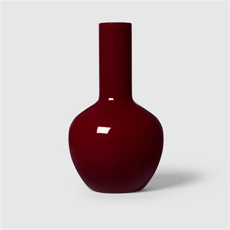 Venini x Gucci 'Opachi' vase in Rosso Ancora red glass